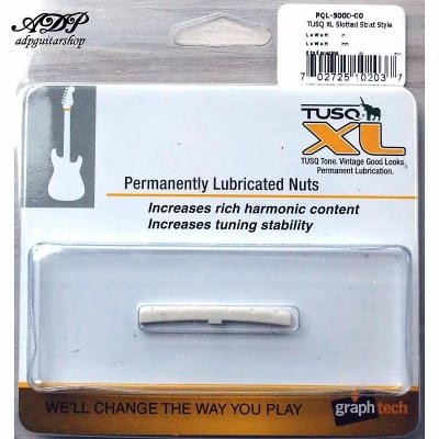 Graph Tech Nut Tusq XL PQL-5000-00 Fender Style Slotted Nut 43mm Strat Tele EE 35mm image 2