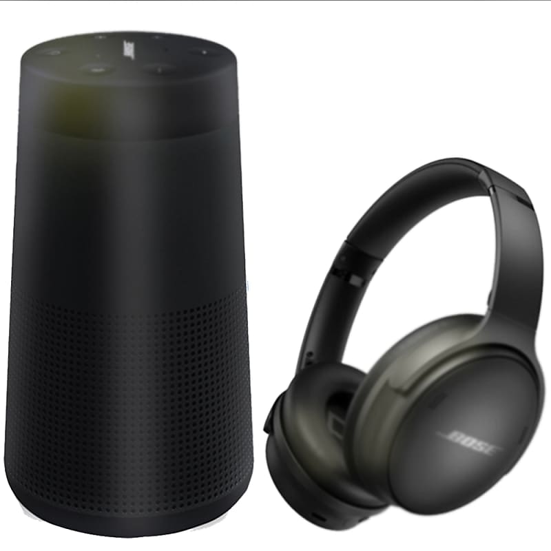 Bose SoundLink Revolve Bluetooth Speaker Triple Black + Bose QuietComfort 45 Noise-Canceling Wireless Over-Ear Headphones (Triple Black) image 1