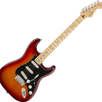 Fender Player Stratocaster Plus Top Electric Guitar, Maple FB, Aged Cherry image 2