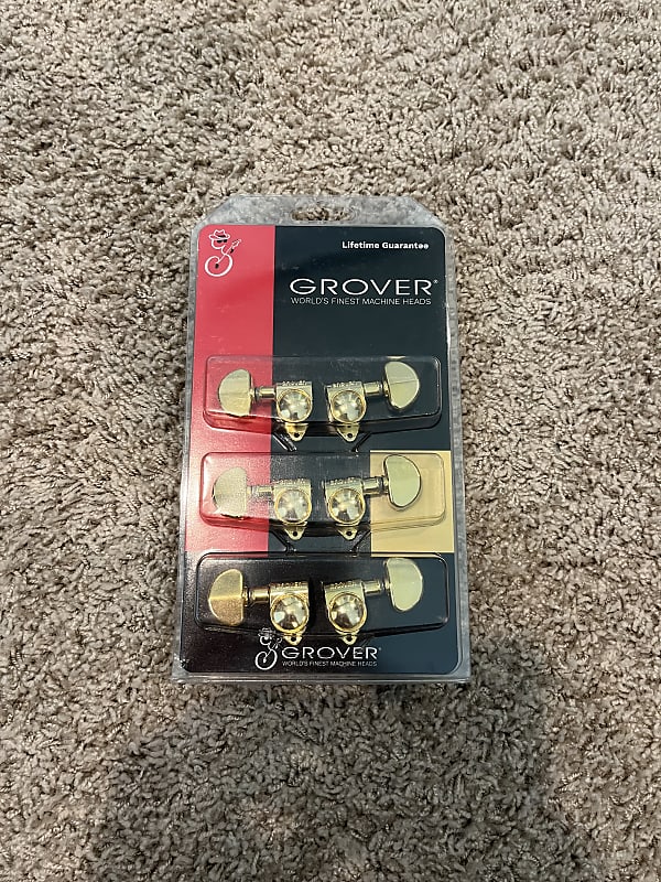 Grover 3x3 Kidney Tuners 2022 - Gold | Reverb