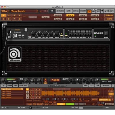 IK Multimedia Ampeg SVX Bass Amplifier and Cabinet Emulation Software (Download) image 1