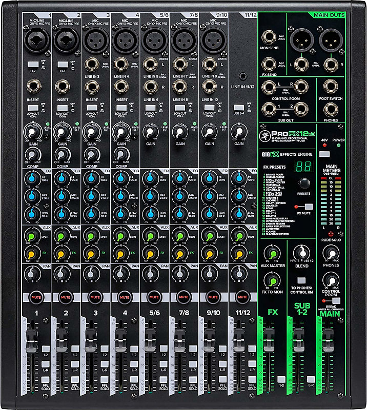 Mackie ProFX12v3 12-Channel Effects Mixer 2022 - Profx12 V3 image 1
