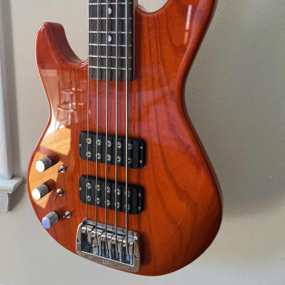 Used G&L L-2500 Left-Handed Bass, Transparent Orange for sale
