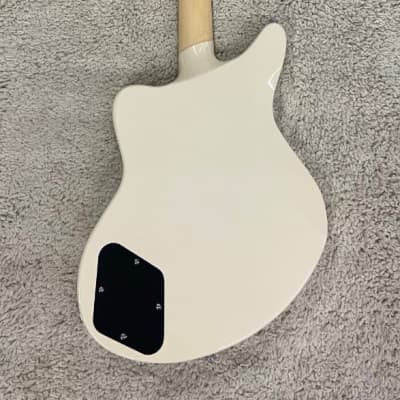 D'Angelico Premier Bedford Solid Body Electric Guitar, Antique White w/Bag image 2