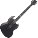 ESP E-II Viper Baritone Electric Guitar in Charcoal Metallic Satin