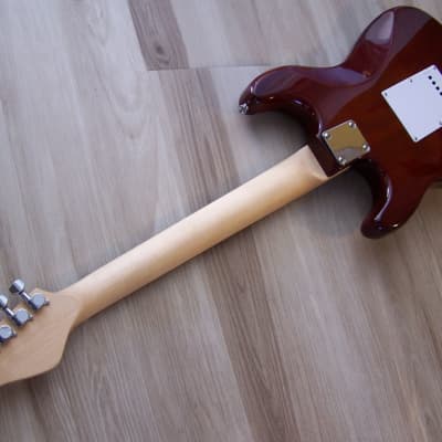 2023 Elite® Strat Pro Style Guitar "Tiger Burst Cherry" ,w/ Hot Z-Mules® Maple neck Gilmour Mod image 7