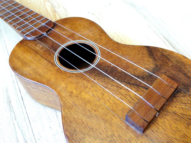 1920s Sam F. Chang Soprano Ukulele Koa Hawaiian Summers Brothers