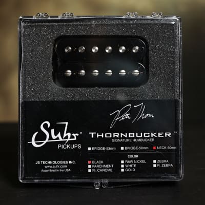 SUHR Thornbucker PAF Neck Rhythm Humbucker Pickup Black 50mm - Pete Thorn Signature Model