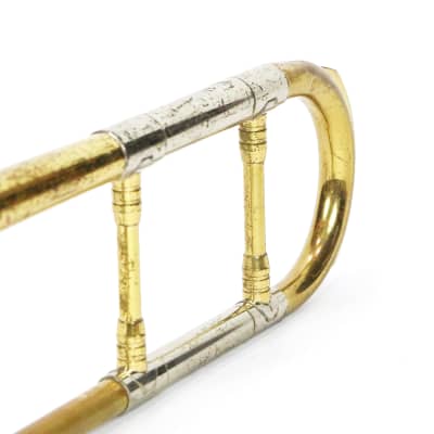 1960s Getzen Super Deluxe Tenor Trombone Brass Chrome Jazz Band Studio Stage Model Instrument Horn Made in USA Original Hard Shell Case (T178) image 12