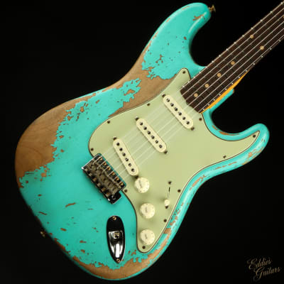 Fender Custom Shop Limited Edition '60 Dual-Mag II Stratocaster® Super Heavy Relic® RW - Aged Sea Foam Green image 1