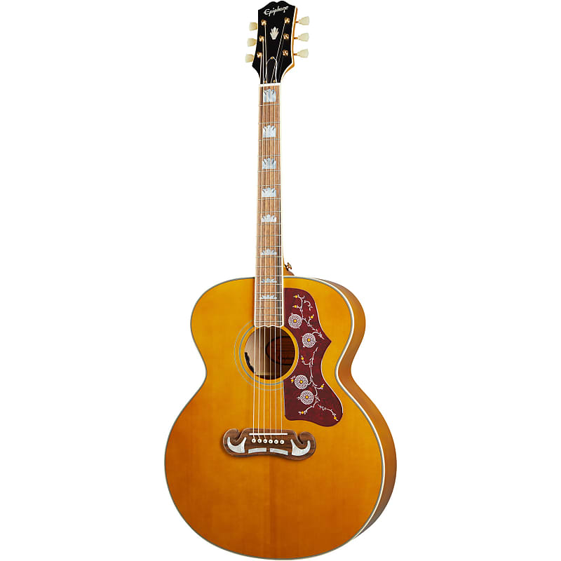 Epiphone J-200 Acoustic-Electric Guitar in Aged Natural Gloss image 1