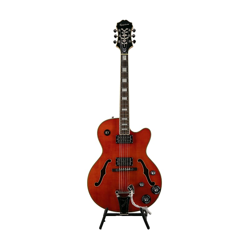 Epiphone Emperor Swingster Hollowbody Electric Guitar, RW FB, Sunrise Orange (NOS), 18012302990 image 1