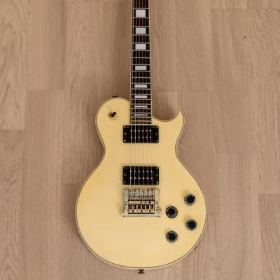 1990 Aria Pro II PE-Deluxe KV Vintage Electric Guitar w/ Gold Kahler, Ivory, Japan image 2