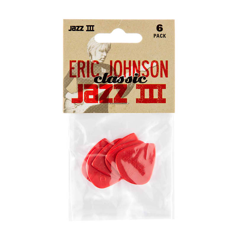 Dunlop Eric Johnson Jazz III Picks (6-pick pack) image 1