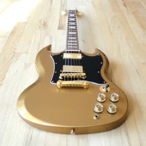 2011 Gibson SG Standard Bullion Gold Sam Ash Limited Edition Guitar Rare & Minty OHSC & Candy image 10