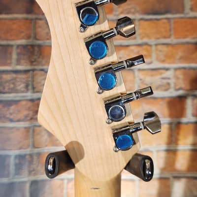 RockJam S-Style Electric Guitar Blue Burst New Strings Set Up image 3