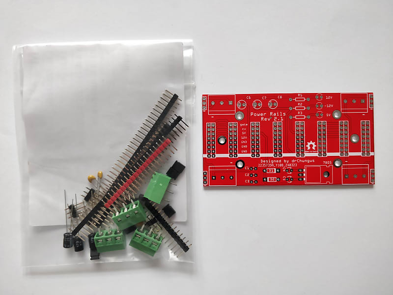 Custom Eurorack Power Rail Rev2 (full DIY kit) image 1