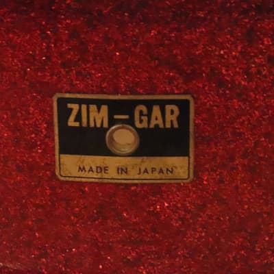 ZIM-GAR 5.5x14" Snare Drum Red Sparkle Vintage 1970's MIJ image 2