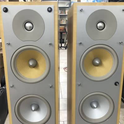 Pair of B&W CM4 Bowers and Wilkins Floor Standing Loud Speakers - Maple Finish image 3