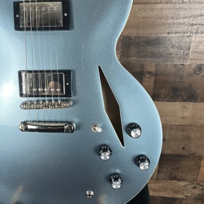 USED Epiphone Dave Grohl DG-335 Semi-hollow Electric Guitar in Pelham Blue, Hardcase, Free ship, 687 image 7