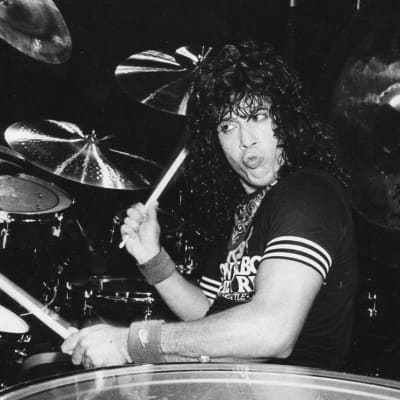 Frankie Banali's Quiet Riot - Leedy & Ludwig Restored 6-Piece Set, 24", 20", 16", 13", 12", 14x5" Matching Snare! Immaculate 1950-1955 - Sparkling Red Pearl image 24