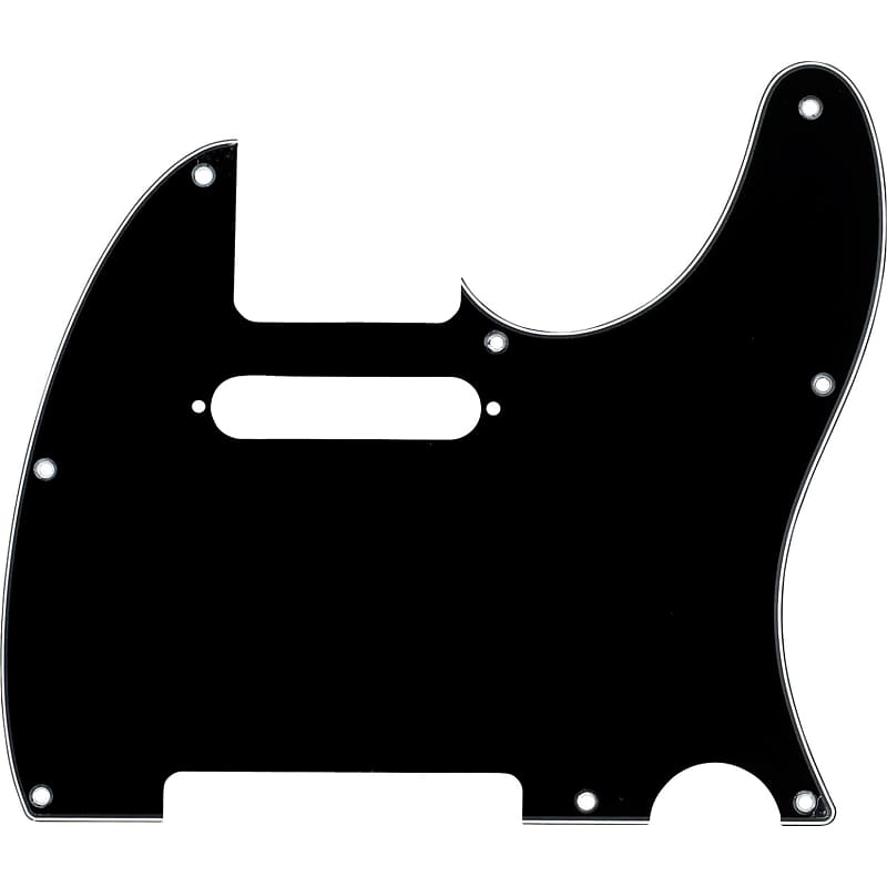 Fender Morn Style Pickguard Tele Black 3-ply 8-Hole - Pickguard image 1