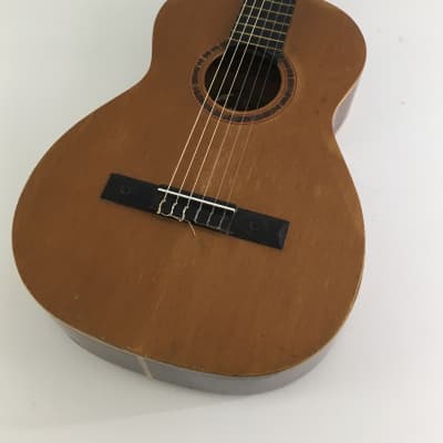 HSC Rare Vintage Giannini Trovador 1987 Lacquer Acoustic Folk Classical Guitar 3/4 Size + Foot Stool image 5