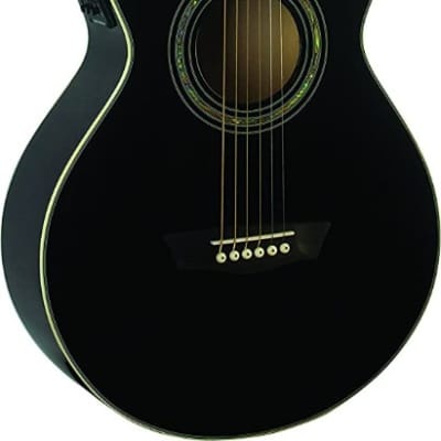 Washburn Festival Series Model EA10B Black Acoustic Electric Petite Jumbo Guitar image 12