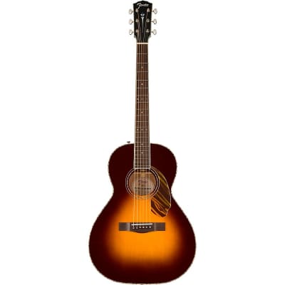Fender Paramount PS-220E Parlor Acoustic-Electric Guitar Regular 3-Color Vintage Sunburst image 2