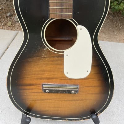 Vintage Silvertone Model 606  60's Sunburst Parlor Guitar image 6