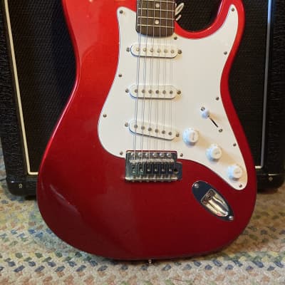Samick Model 11 / MR "S" Style Double Cut Strat Style 1990s Candy Apple Red image 1