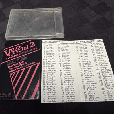 Eye and I productions Alesis Quadrasynth / S4 Voice Crystal 2 Mid 90’s Voice Crystal 2 for the Alesis S4 QuadraSynth 1994