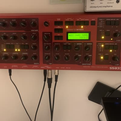 Access Virus Classic Desktop Digital Synthesizer 2000s - red