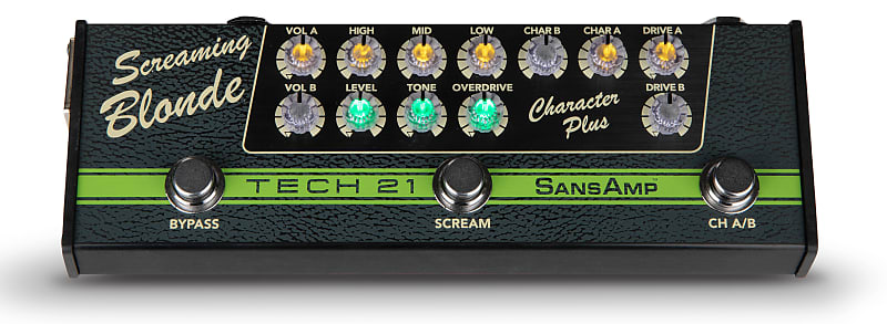 Tech 21 SansAmp Character Plus Series Screaming Blonde pedal. New! image 1