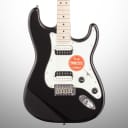 Squier Contemporary Stratocaster HH Electric Guitar, with Maple Fingerboard, Black Metallic