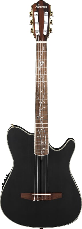 Ibanez TOD10N-TKF Signature Guitar Tim Henson Nylon String Transparent Black Flat image 1