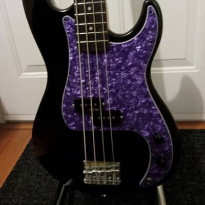-Cashner- Black P-Bass w/Wilkinson Var-Gauss Ceramic Pickups & Purple Pickguard: BRAND NEW image 3