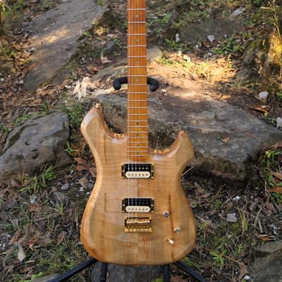 Black River Guitars - Custom HH Stratocaster 2023 - Ambrosia Curly Maple & Cherry image 2
