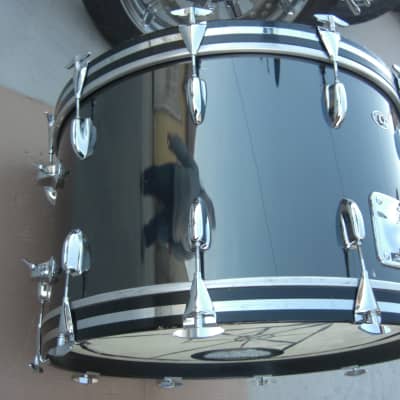 Slingerland 5 ply Bass Drum 24X14 BLACK CHROME from the 1970s Great Condition! image 21