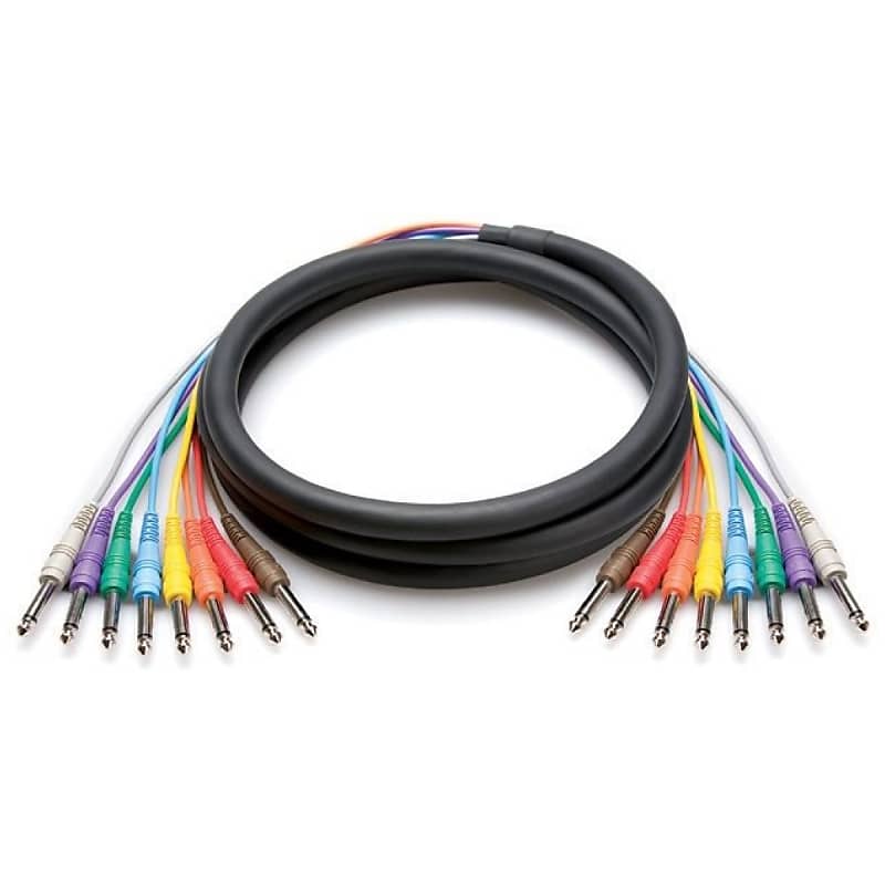 Hosa CPP-80 Snake Cable (1/4" TS x 8), 13.17 Foot, 4 Meter image 1