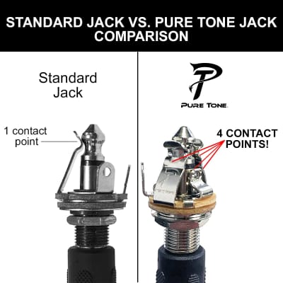 Pure Tone Mono Multi-Contact 1/4 inch Output Jack - Nickel image 4