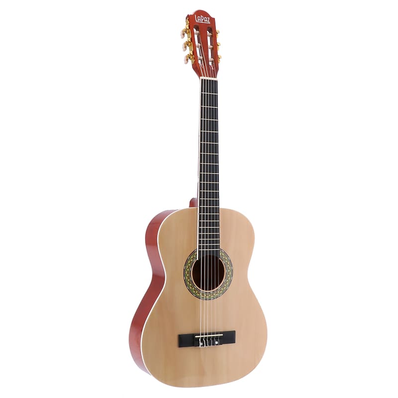 LaPaz 002 PI guitare classique format 3/4 rose + housse + ac