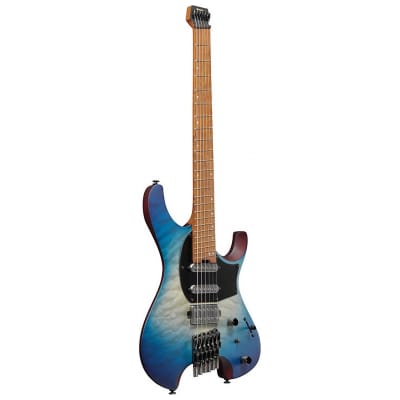 Ibanez QX54QM Electric Guitar (with Gig Bag), Blue Sphere Burst Flat image 3