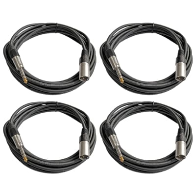 10FT 1/4 6.35mm Stereo Male to 2-RCA L+R Male Plug Dj Guitar Cable Audio  Cord
