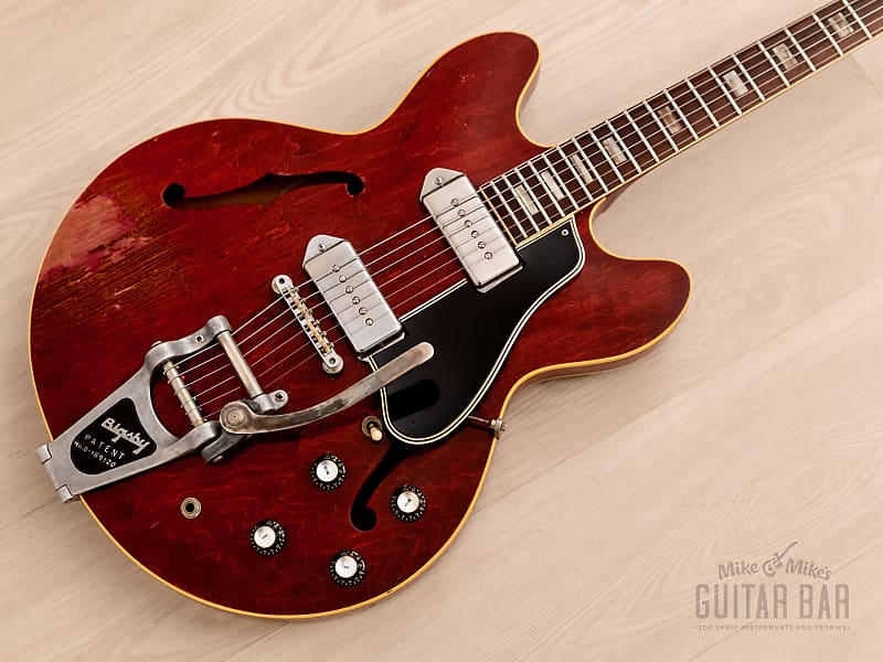 1966 Gibson ES-330 TDC Vintage Hollowbody Guitar Cherry w/ Lollar P-90s, Bigsby & Case image 1