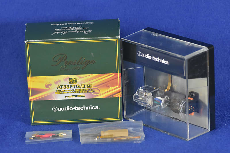Audio-Technica AT33PTG/II MC Cartridge W/HS-1A Headshell In Excellent Condition  			