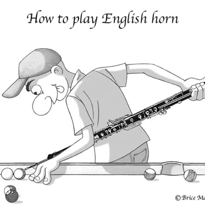 Rimsky Koraskov - Variations for oboe & piano + humor drawing print image 12
