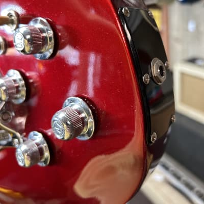 Mosrite Brass Rail electric guitar - Metallic Red image 8