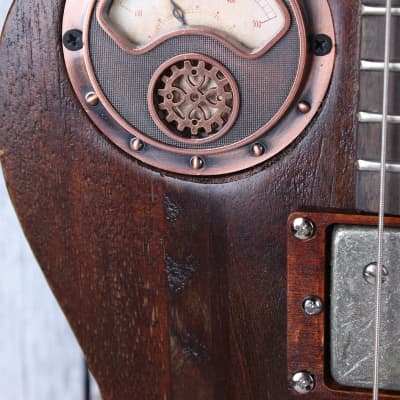 CMG Chris Mitchell USA Custom Ashlee Steampunk Electric Guitar with Gig Bag image 6
