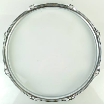 Ludwig 12" 8-Lug Tom Drum Batter 2.3mm Rim/Hoop Chrome Triple Flange Vintage 80s image 6